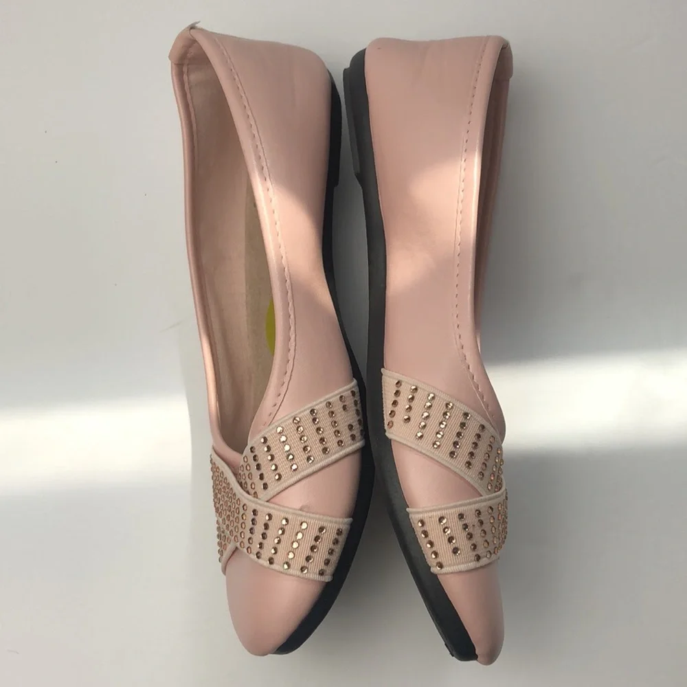Daisy Fuentes girls ballet flats pink size 1